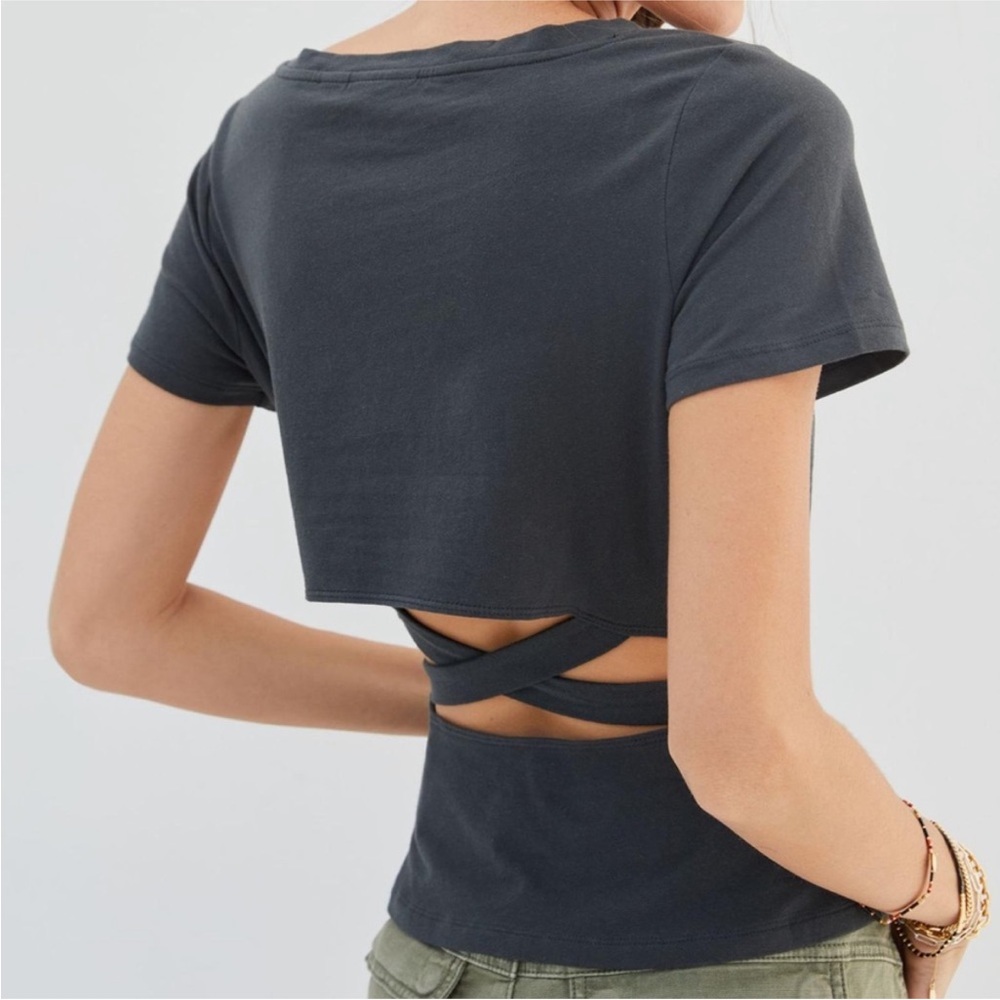Maeve Backless Wrap Tee - Picture 2 of 5